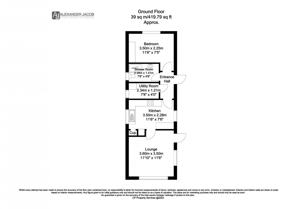 Floorplan for Tuxford, Newark, Nottinghamshire