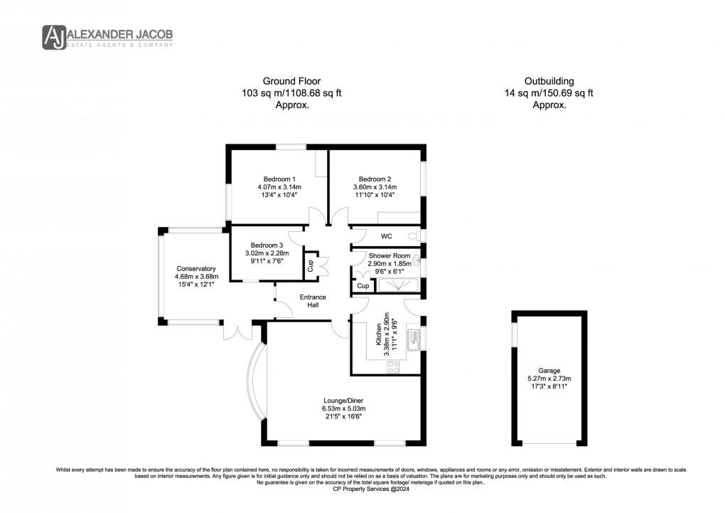 Floorplan for Clarborough, Retford, Nottinghamshire