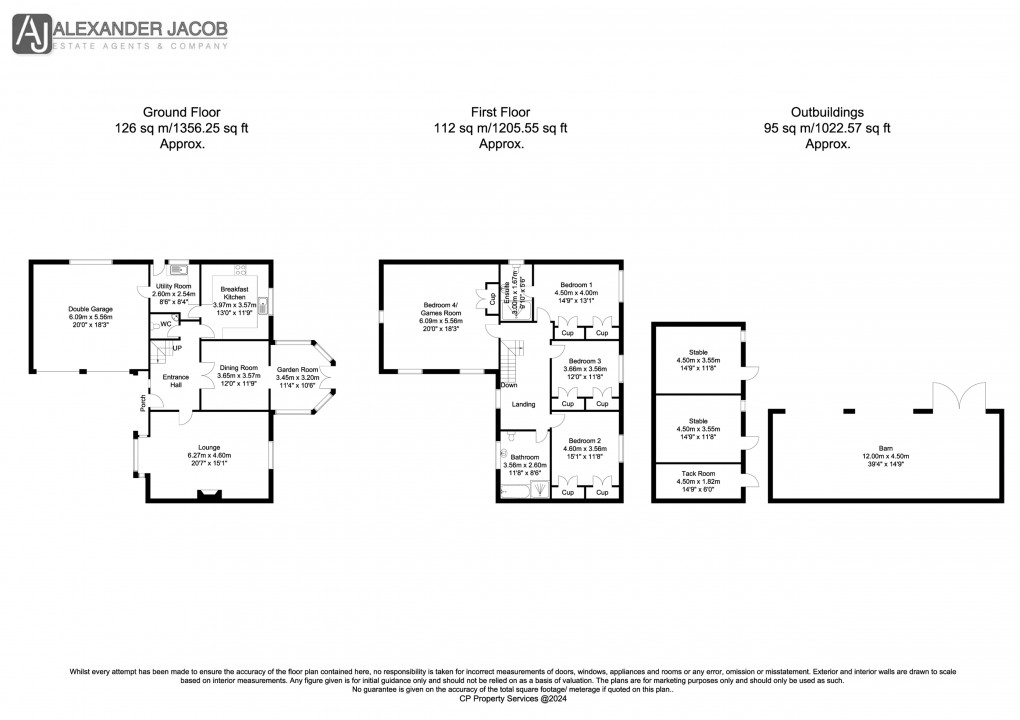 Floorplan for Pilsley, Chesterfield, Derbyshire