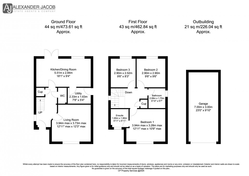 Floorplan for Blue Albion Street, Retford, Nottinghamshire